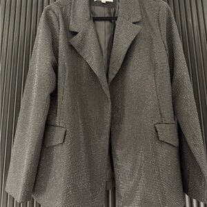 Steve Madden Rhinestone Black Blazer